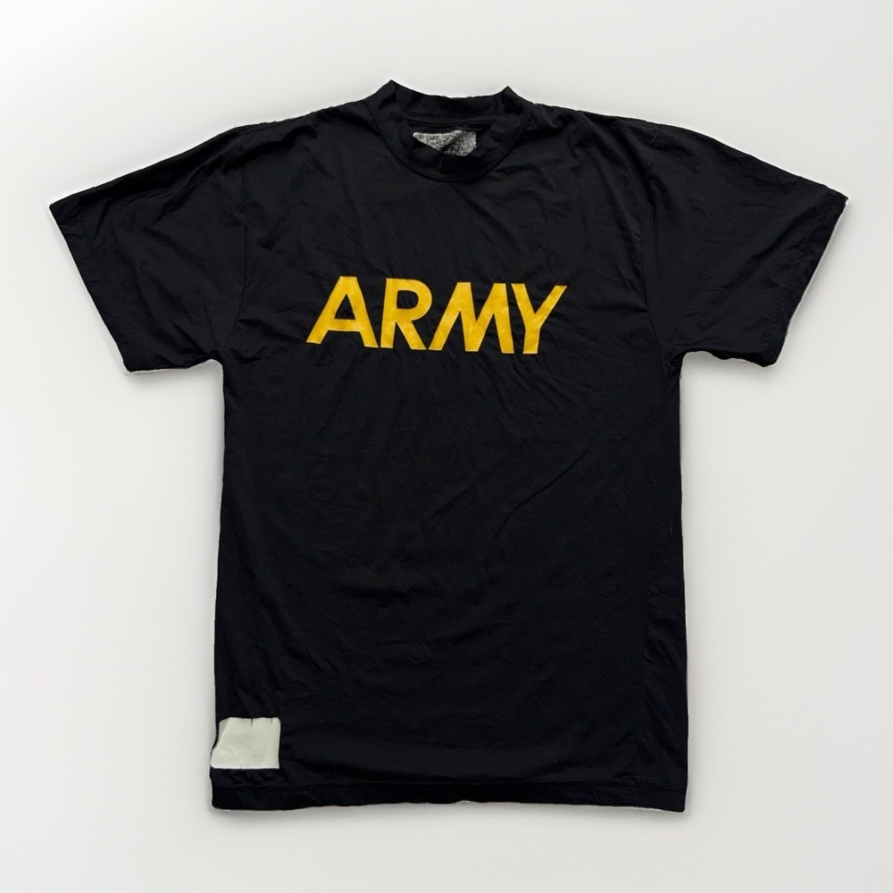 US Military Men's APFU Short Sleeve S T Shirt Army Black Performance PT Fitness